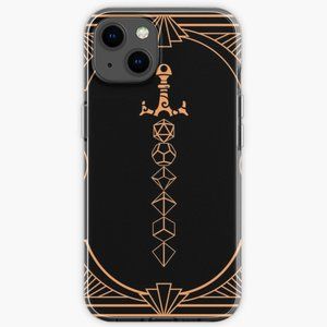 Dungeon Armory's Magical Orange Dice Sword Tabletop RPG Gaming iPhone Case